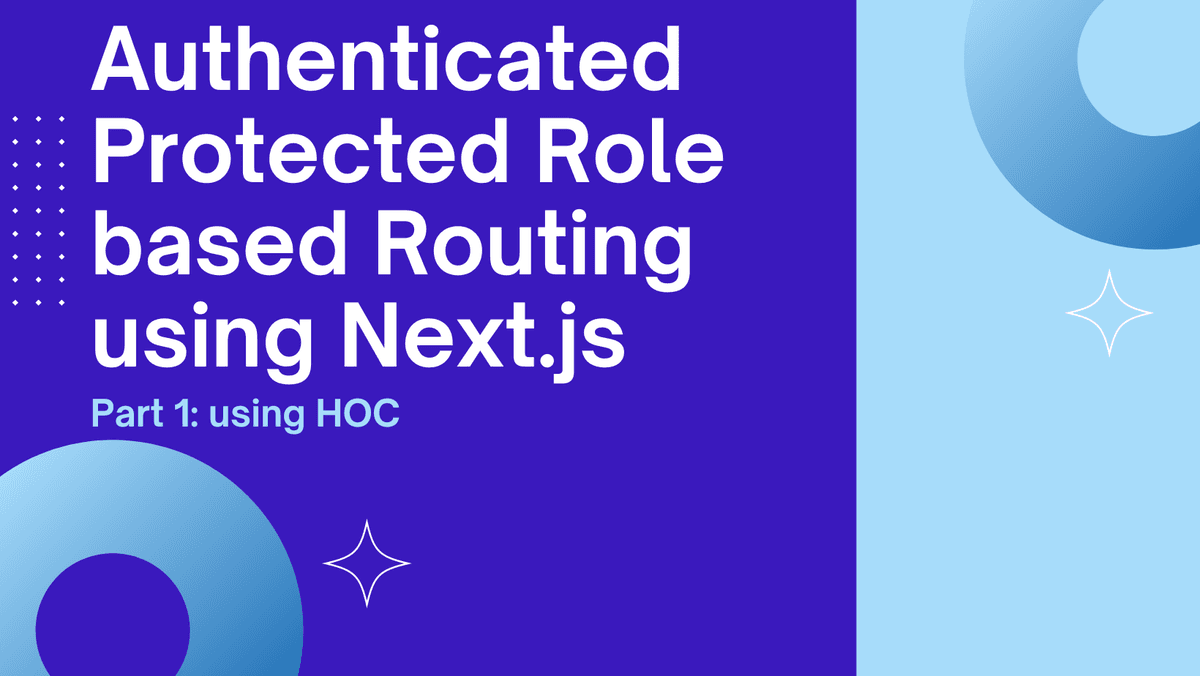 Implementing Authenticated Protected Role-based Routing using Next.js and HOC